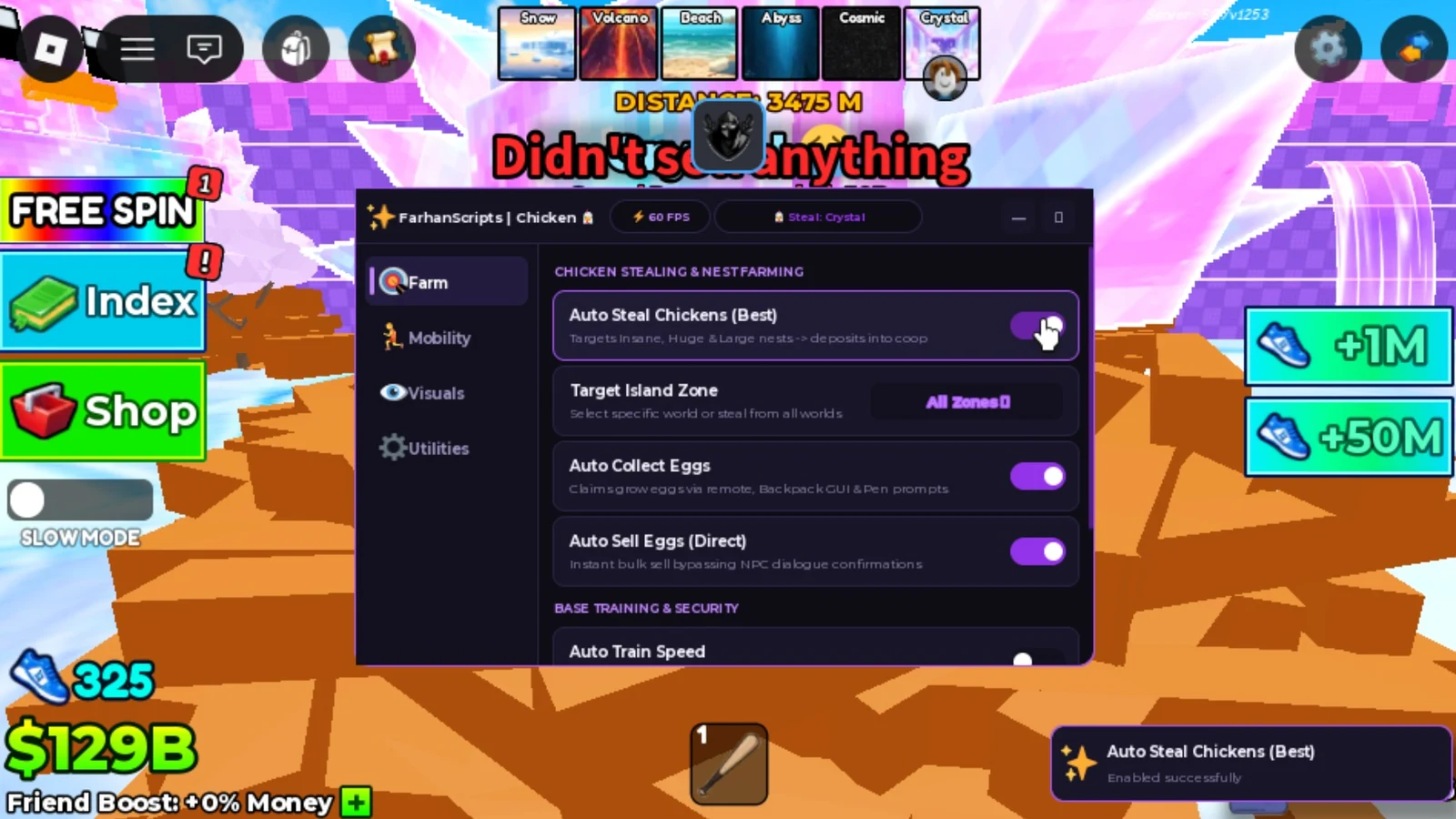 Auto Steal Chickens, Auto Collect Eggs & More